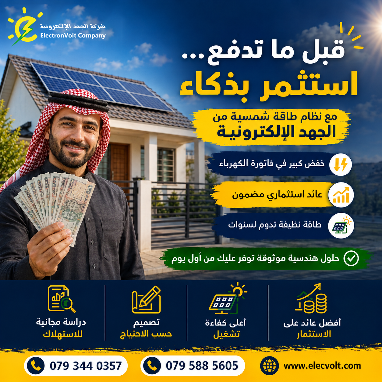 متى تسترد تكلفة نظام الطاقة الشمسية في الأردن؟